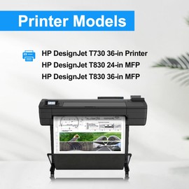 LCL Compatible with HP 728 4-Pack (300-ml Matte Black / 130-ml Cyan/Magenta/Yellow) Ink Cartridge (F9J68A F9K17A F9K16A F9K15A) for HP DesignJet T830 MFP & T730 Large Format Plotter Printers