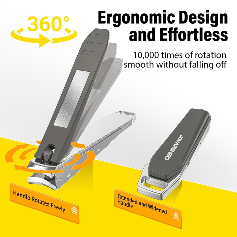 Nail Clipper Set,Premium Stainless Steel Fingernail and Toenail Clipper Cutters