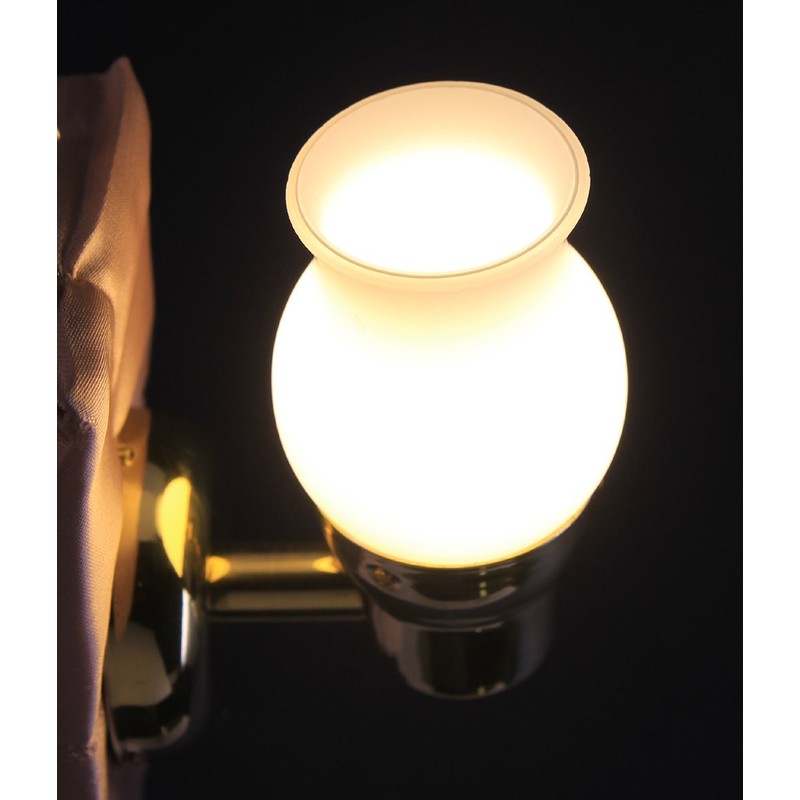 Pactrade Marine Mini LED Brass Frosted Glass Wall Light