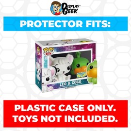 Display Geek, 1 x Plastic Pop Protector Only Compatible with 2 Pack Box Leo & Coco Funko Pop - Nothing Else fits
