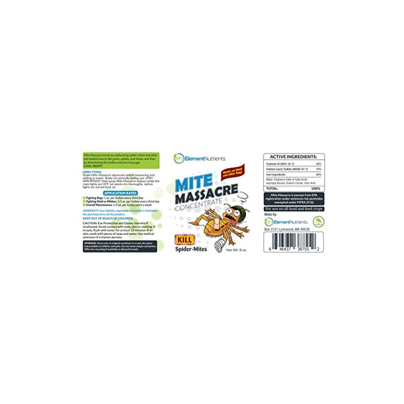Mite Massacre 8 oz. Spider Mite Killer and Powdery Mildew