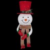 Northlight 21.5 inches Lighted Snowman with Red Top Hat Christmas