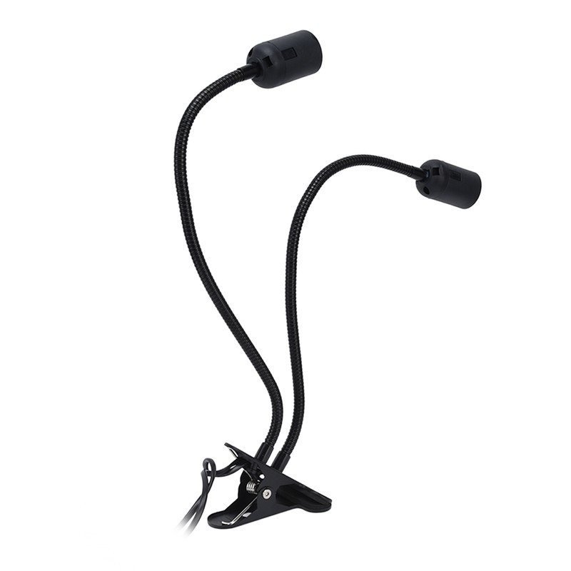 Table Lamp Holder E27/E26 Black Double Headed 360 Degree Adjustable