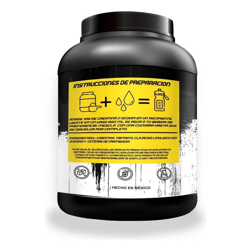 Cla Carnitina 1kg Guns Suplements 100 Servs Pre Entreno