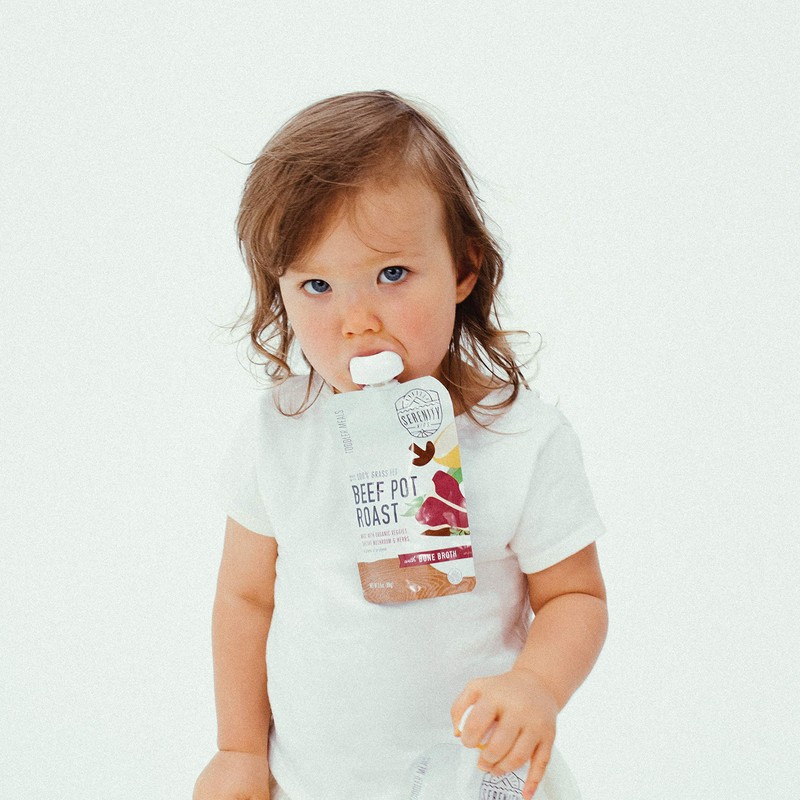 Serenity Kids Toddler Purees, Grass Fed Beef Pot Roast with
