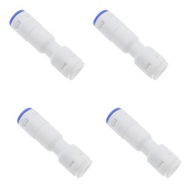 OZXNO 4 Pcs Ro Quick Connect Fittings Plastic 1/4" Push to Connect One Way Check Valve for Reverse Osmosis Water Filter
