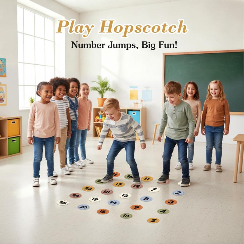 FaCraft 36PCS Boho Line Up Spots for Classroom Floor 4"