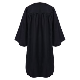 Newrara Graduation Gown Cap Tassel Set (X-Small 42(4'9"-4'11"), Black)