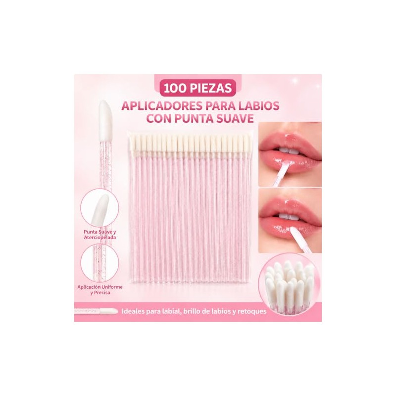 300 Piezas Cepillos para Pestañas y Aplicadores de Labial