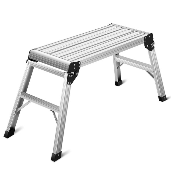 Giantex Work Platform Aluminum Step Ladder Drywall Safe CE Approved