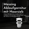 Bürstenking Sink Drain Fitting - Drain Valve with Hair Strainer