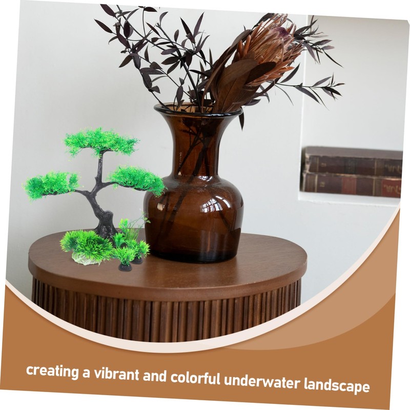 COLLBATH Freshwater Aquarium Plants Fish Tank Artificial Plants Set Realistic