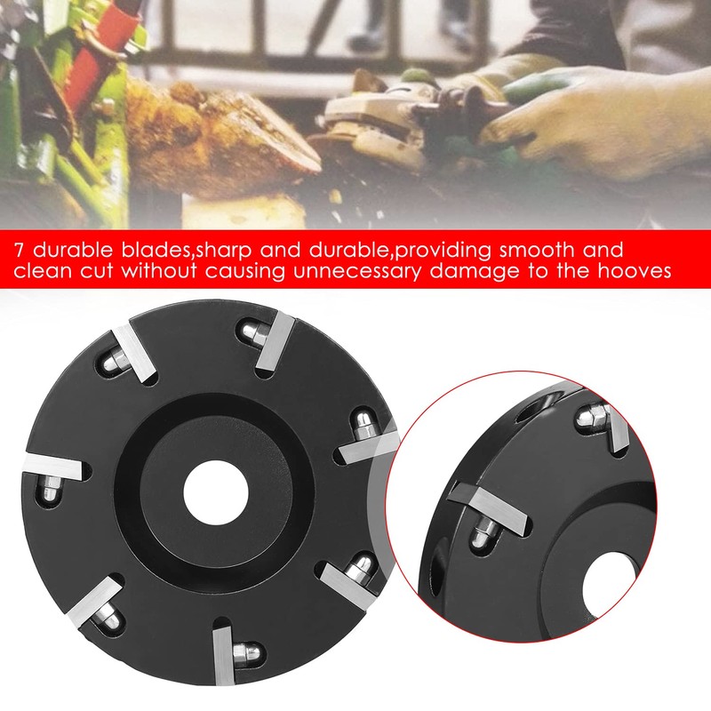 VISLONE Zinc Alloy Livestock Hoof Trimming Disc Plate With 7