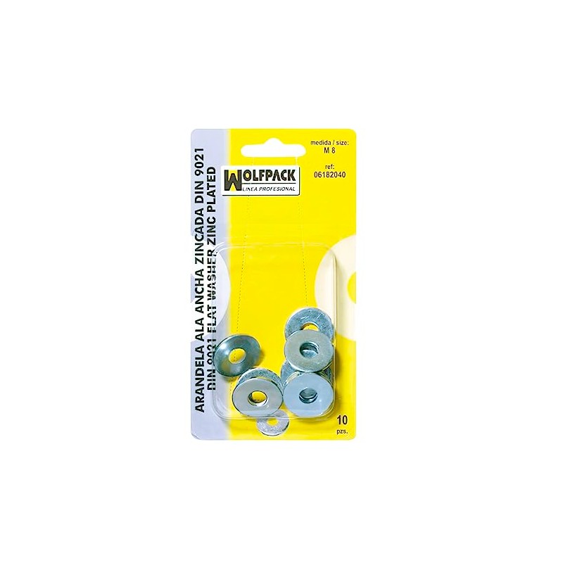 Din9021 M08 Wide Brim Washers (10 Pieces)
