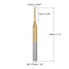 sourcing map 10Pcs 1.2mm Titanium Coat Carbide End Mill Engraving