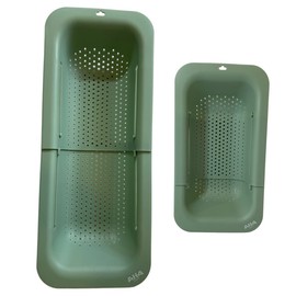 AHASON'S Over The Sink Colander Strainer Baske & Tea Strainer Free,Wash Vegetables and Fruits, Drain Cooked Pasta, Extendable Basket (Mint Green)