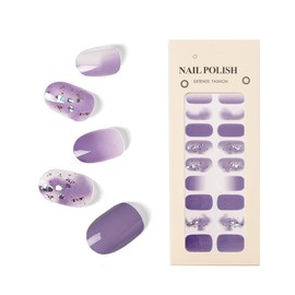 NAILDOKI Nail Stickers 20 Pieces Full Wraps Nail Polish Strips, Self-Adhesive Gel Nail Art Decals for Women Girls