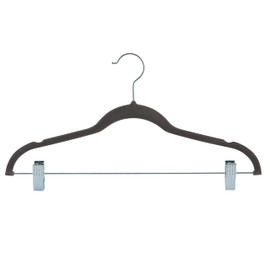 Laura Ashley 12 Pack Velvet Hangers with Clips | Durable | Plush Velvet | Slim | Closet Organization | Black | 12pack | Suit | Pants | Blouse | Closet Organization