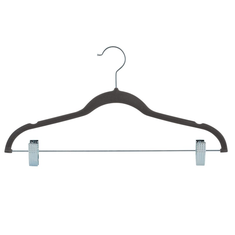 Laura Ashley 12 Pack Velvet Hangers with Clips | Durable
