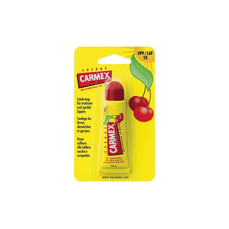 Carmex Moisturizing Lip Balm Tube Cherry SPF15