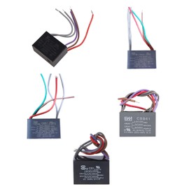 Ceiling Fan Capacitor CBB61 4.5+6+5UF 4.5+6+6UF 5+5+5UF 4+4+2.5UF 4+5+6UF 5 Wire 250V 50/60Hz Motor Running Capacitor 25°C-85°C Operating Temperature