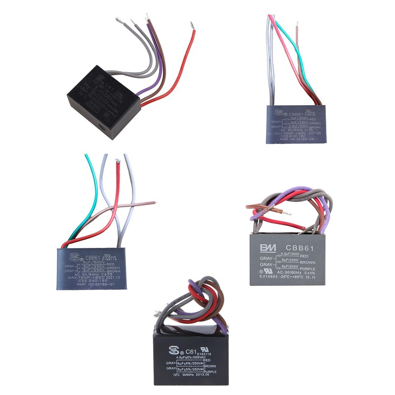 Ceiling Fan Capacitor CBB61 4.5+6+5UF 4.5+6+6UF 5+5+5UF 4+4+2.5UF 4+5+6UF 5