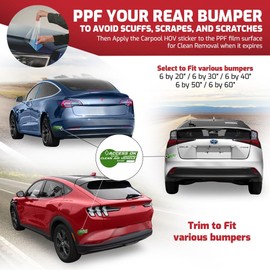 [ARMOR UP] 6"x50" Clear Paint Protection Film8-mil TPU Automotive Protector Wrap for Bumper, Door Bottoms, HOV Stickers, Rocker Protection - UV Protection, Non-Yellowing, Self-Healing