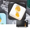 AIYoo Porcelain Dinner Plates Black 6 Inch Square Ceramic Dinner