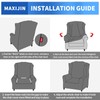 MAXIJIN Stretch Velvet Wingback Chair Slipcover 1-Piece Soft Stylish Plush