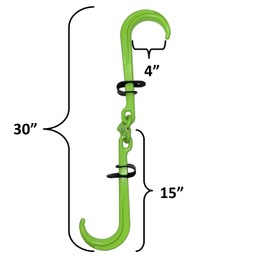 Keyfit Tools Quick Rig Pallet Puller Double Hooks Heavy Duty Forged 2 Ton 4000 Lbs WLL Mover Grabber Material Handling Warehouse
