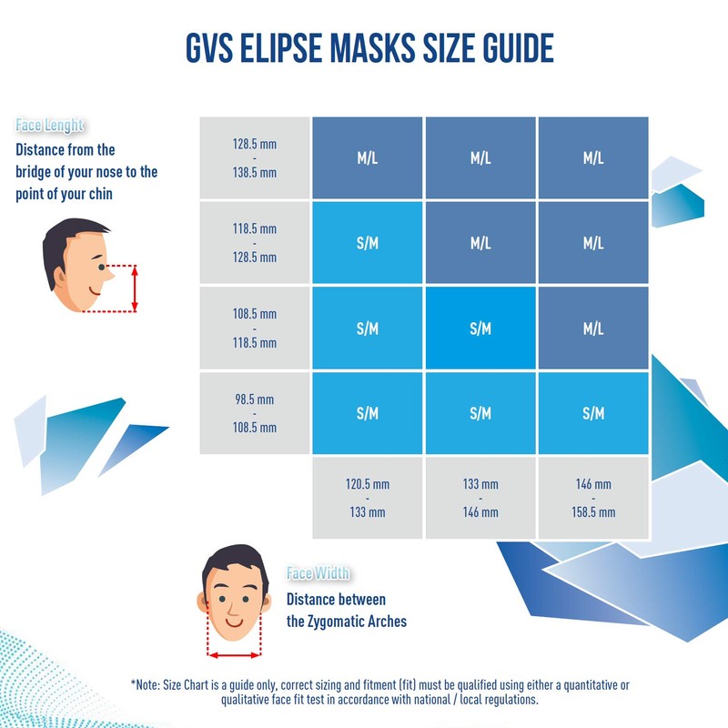 GVS SPR496 Elipse Mask with A2P3 Filters for Organic Gases