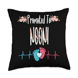 Promoted to NOONI Pregnancy Announcement Christmas Soon to Throw Pillow, 18x18, Multicolor
