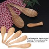 5Pcs Soup Spoon Fish Shaped Carved Wooden Rice Spoon Kitchen