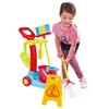 PlayGo My Cleaning Wheel Trolley Set 8PCS Housekeeping Broom, Mop,Organizing
