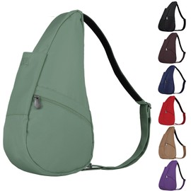 AmeriBag 15" Microfiber Healthy Back Bag Ergonomic Crossbody Sling for Everyday Use, Travel & Walking Comfort (Sea Moss)