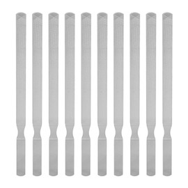10pcs Stainless Steel Nail File 4 Sides Nail File Fine Polishing Manicure Tool for Home Salon 7.1in