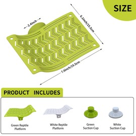 Gxsdj 2PCS Bearded Dragon Hammock,Turtle Basking Platform with Suction Cups,Lizard Lounger,Reptile Hammocks Climbing Accessories for Snakes,Crested Gecko,Frog,Amphibian