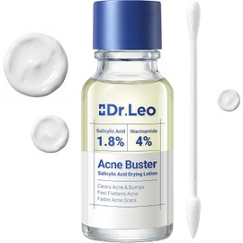 Dr.Leo Loción Secante Antiacné, Ácido Salicílico 1.8% y Niacinamida, 20 ml Tratamiento localizado para brotes nocturnos y menstruales, desobstruye poros, no irrita, apto para piel sensible