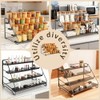 Spice Rack, 4 Tier Spice Rack, No Drilling, Metal, Adjustable,