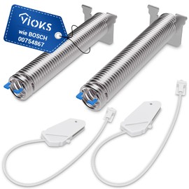 VIOKS Door Hinge Spring Set Replacement for 00754867 Bosch Spring Dishwasher - Balay Neff Bosch Siemens Door Spring Dishwasher Blue with Cable Pull