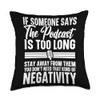Podcast Microphone Podcasting True Crime Podcast Lover Throw Pillow