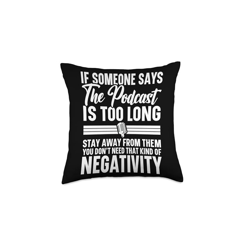 Podcast Microphone Podcasting True Crime Podcast Lover Throw Pillow