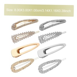 BIUDECO Elegant Rhinestone Hair Clips and Barrettes for Women Set of Small Hair Clips for Styling Set
