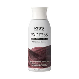 Kiss Express Color Semi- Permanent Darkest Brown 3.5oz by Kiss Express