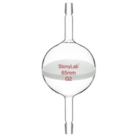 stonylab Filtering Tube, G2 Sand Core Lab Filter Tube with 10 mm Hose Connection for Chemical Experiment, 65 mm Filter Diameter