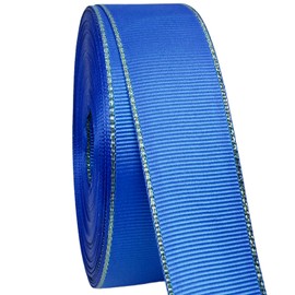 AEVORA 3/4 Inch Grosgrain Ribbon with Golden Weft Edges, 20 Yards Fabric Ribbon for Crafts Gift Wrapping Wedding Decor Hair Bows Party Flower Arrangement Wreaths (Royal Blue 352)