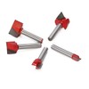 WSOOX 6mm Shank Bottom Cleaning Router Bit Set, 5-piece Slotting