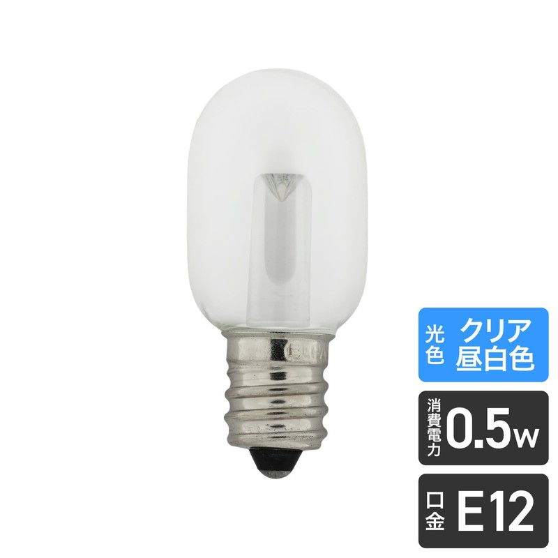 エルパ (ELPA) LEDナツメ形 LED電球 照明 E12 100V 昼白色 屋内用 LDT1CN-G-E12-G105