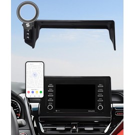 AbeeyGeomarn Car Phone Holder for 2021-2024 Toyota Camry Accessories Apply to 7 Inch Touch Screen Fixed Clip Magnetic Cell Phone Mount Hands-Free 360 Degree Rotation