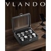Vlando 8-Slots Watch Cases for Men, Watch Box with Large